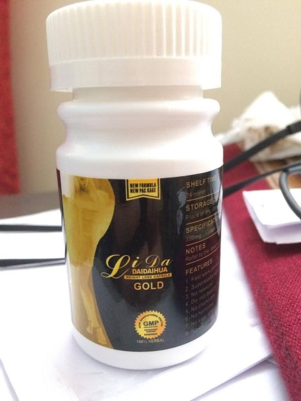 Gold Weight Loss Capsules - White and Gold